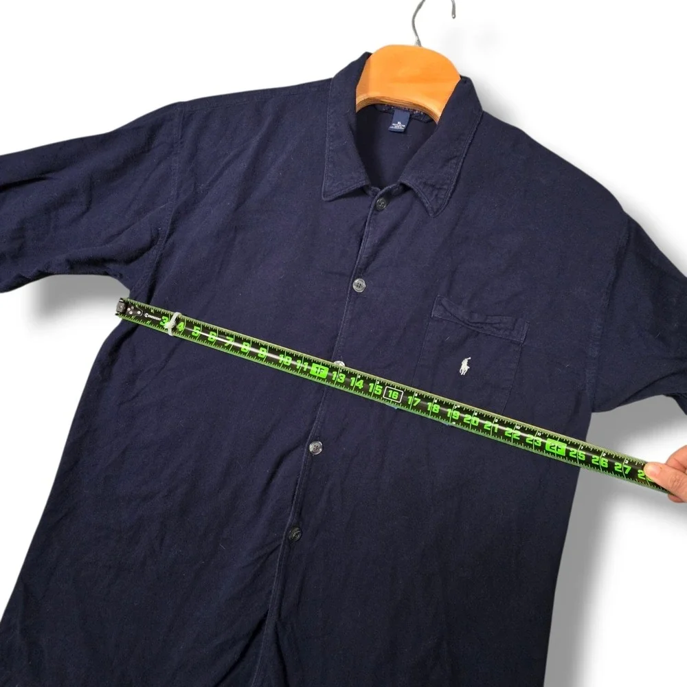 Polo Ralph Lauren Navy Blue Oxford Long Sleeve Button Up Shirt Mens XL Pony Logo